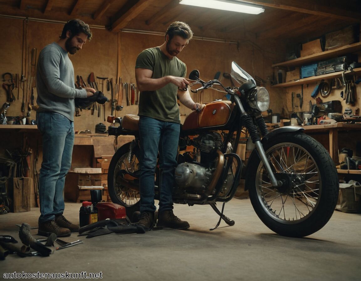 Freunde oder Bekannte mit Erfahrung einbeziehen - Motorrad günstig reparieren